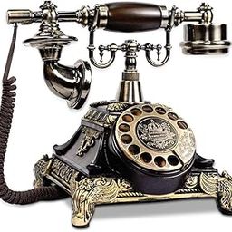 Arcanine European Rotary Wireless Antique Telephone,Old Vintage Rotary Dial Phone Handset Turntable Telephone Office Telephone Antique Landline for Home or Office Use-picture-21