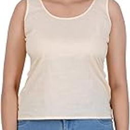 Women Waist Length 100% Fine Cotton Camisole/Slip/Inners for Kurti Suit,Chikan Tops - Non Stretchable -Solid Side Open All Day Wear-image-1
