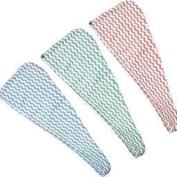 HOUSSE Twix Microfiber Head Towel, Ultra Soft, Absorbent & Hair Wrap -300GSM (Turquoise,Pink & Blue) Pack of 3-24