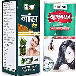 Sansu Bans Oil 50ml (Pack of 2) + Mahabhringraj Oil 100ml (Pack of 2) | Combo Pack.-14