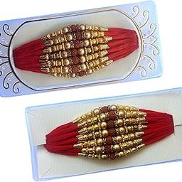 Fancy Stone Rudraksha Moti Rakhi for Rakshabandhan, Bhai Rakhi, Rakhi for Brother-Combo of 6-image-24