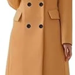 yashidun Women’s Long Woolen Coat Winter Tweed Full Sleeve Warm Wool Blend Coat for Autumn-picture-14