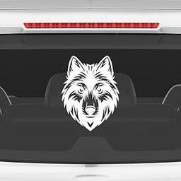 Zaqiz Artistic Wolf Decals for Tumblers, Bottles, and Planners, Home, Office, and School Supplies, Unique Art and Craft, Laptops, Cars, Bikes, and Water Bottles (White)-image-28