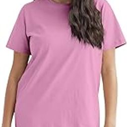 Cricmarket Women's Premium Knee Length Plain Half Sleeves Plain Cotton Tshirts.Festive,Offer,Discount,Sale,Trending Tees and Tshirts-image-61
