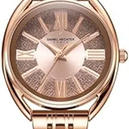 daniel hechter Paris Neuilly Collection Analog Watch for Women – Roman Indexes, Shimmer Round Dial and Stainless Steel Band-picture-39