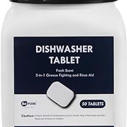 Bepure Dishwasher Tablets 2 in 1 Grease Fighting and Rinse Aid 50 Tablets | Corrosion Protection | Easy to Use-image-70