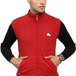 monte carlo Mens Solid High Neck Sleeveless Sweater (1230122ZP)-picture-20