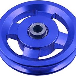 ATORSE Bearing Pulley Wheel Cable Gym Fitness Equipment Part Universal 95mm Blue-image-43