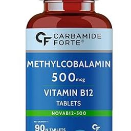 Carbamide Forte Vitamin B12 Supplements 500 mcg - Methylcobalamin B12 Vitamin Tablets for Men & Women - 90 Veg Tablets-11
