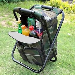JIRNDAL Camping Backpack Chair with Cooler, Camouflage Pattern, Portable Folding Stool with Storage Compartment(Pack of 1)-image-43