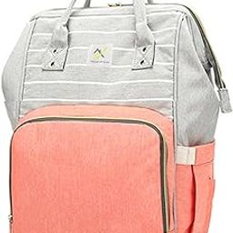 House of Quirk Baby Diaper Bag Maternity Backpack (Pink Stripe)-image-24