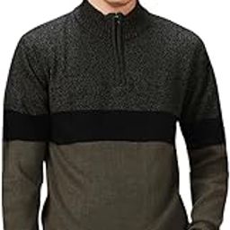 Men Colorblock Acrylic Regular Fit Full Sleeves Pullover Sweater-image-33