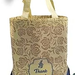 Ero Cotton Bags Polypropylene Return Gift Bag (Thank You Gift Bags) / Birthday Party Return Gift Bag/Wedding Gift Bag (Thamboolam Bags)-Medium Size (10X12X3.5 Inch) (Pack Of 50, Beige (Sandal))-image-67