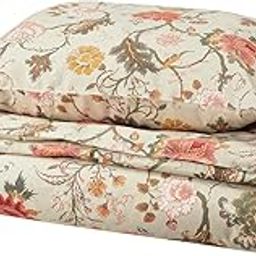 Ikea NÄSSELKLOCKA Duvet Cover and Pillowcase, Light Grey-Beige/Multicolour, 150x200/50x80 cm (59x79/20x31)-image-1