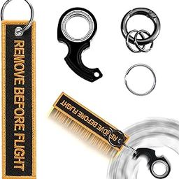Spinner Keychain | Rotating Fidget Key Chains with Spring Coil for Stress Relief, Anxiety, ADHD, Stress Relief Gadget-image-34