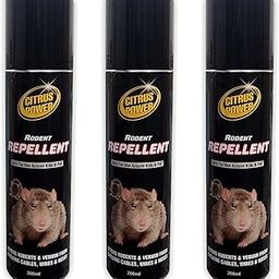Citrus Power Rat Repellent Spray- Eco Safe, Odourless, Non Toxic, Highly Effective for Car, Home and Office. Safe for Humans and Pets Patented Product 200ml Pack of 3 (Black)-image-67
