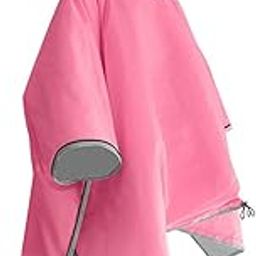 Thermal Poncho with Hood Single Sleeping Bag for Backpacking Camping Fishing Pink-image-98