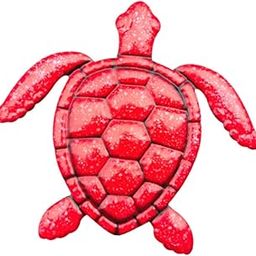 THE STYLE SUTRA Metal Turtle Wall Decor Fashion Wall Sculpture for Party Swimming Patio Red-83