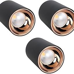 DOJI 3 watt Black Body Surface Cylinder Ceiling Lights,Mounted Spot Light,Focus Light,Down Light for Indoor Balcony,Room,Hallway,Color-Warmwhite. (Pack of 3)-image-78