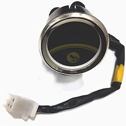 Deutsche Warning Indicator Compatible With Royal Enfield Electra 500 (Black/Gold Dial With 12V LED) (6 Pin White Coupler)-image-46