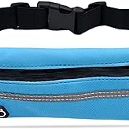 Kraptick Running Waist Belt | Adjustable, Waterproof & Sweatproof Jogging Belt | Sports Waist Pouch for Phone, Keys & Money | Lightweight Fitness Belt for Running, Gym, Cycling & Walking (Blue)-5