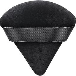 MeeTo Powder Puff Face Soft Triangle Makeup Puff for Loose Powder Body Powder, Wedge Shape Velour Cosmetic Sponge for Contouring, Under Eyes and Corners, Beauty Makeup Tools, Medium Size, Pack Of 1-20
