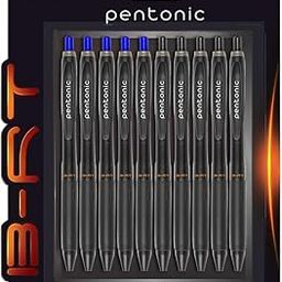 Pentonic B-RT 0.7mm Retractable Ball Pen Blister Pack | Blue & Black Ink | Set of 10-16