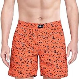 Innerwear Men's Cotton Boxers (Pack of 1) (ATB02_RED Orange AOP_M)-image-72