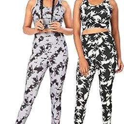Women's 2-Piece Workout Set, Sports Bra and Leggings, Athletic Track Suit, Gym Wear for Running and Training Pack of 2-image-68