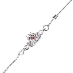 Silver rakhi for rakhshabandhan weight 7gm pure chandi with trishul and shiva name-image-43
