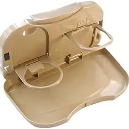 RUMAY Car Back Seat Food Tray Foldable & Adjustable Car Dining Table with Cup Holder Multi-Functional Travel Food Tray Universal Fit Car Seat Organizer Car Backseat Tray for Kids & Adults (Tan)-image-57