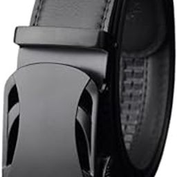 Men’s Black Leather Belt – Low-Key Sports Car Automatic Buckle Business Casual Belt-image-43