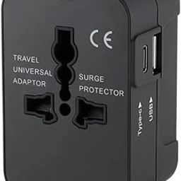 Magnyte® PowerSync Prime | 3-in-1 Universal Travel Adapter | Worldwide Compatibility | 1 USB Type-A & 1 USB Type-C Port | Fast Charging | 100-250V | (Black)-15