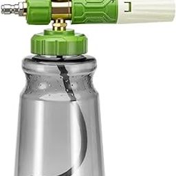 MisterMonger Foam Cannon Snow Foam Lance with Adjustable Nozzle, 1/4 inch Quick Connector, Stainless Steel Bottle-32