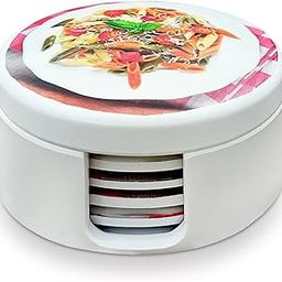 Superware | Food Grade Melamine | Coaster Set – Pasta (6 nos.) | Serveware, Tableware, Stain Free, Glazed Finish-image-2