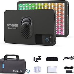 amaran Pano 60c Kit,Compact 60W RGBWW Full Color Panel Light,Support USB-C PD,CCT 2,300K-10,000K,12 Lighting Efects,APP Control w/Softbox Carrying Case Studio Light Photography Lighting (Charcoal)-image-69