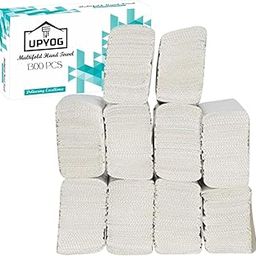 UPYOG M Fold Tissue Paper - 1300 Pieces | Multi-Fold Hand Towels | 10 Packs x 130 Sheets | Soft & Absorbent | White Folded Paper Towels-6