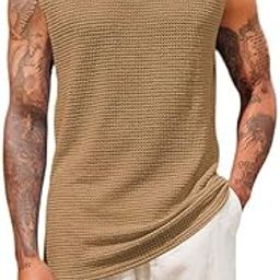 Men's Solid Sleeveless Cotton Regular Fit Mens Stylish Top Tanks Vest T-Shirt Beach Tank Shirts Vest B L2709 VK-image-57