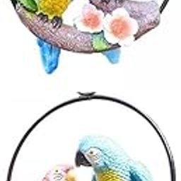 MERISHOPP 2X Resin Parrot Bird in Rings Birds Figurine Statue Yard Garden Decor|Home & Garden|Yard, Garden & Outdoor Living|Garden D?©cor|Statues & Lawn Ornaments-image-27