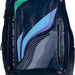 Li-Ning Velocity Badminton Backpack | Badminton Backpack | Polyester Badminton Back Pack | Easy Mobility | Unisex - Men, Boys, Girls, Women | Perfect for Gym, Work, and Everyday Activities | Navy-10