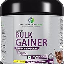 WHITESTONE LABS Sulfur Bulk Gainer – High-Calorie Anabolic Mass Gainer Protein Powder for Muscle Growth, Strength & Recovery – New Improved Formula, Workout Booster for Bodybuilders (3 KG, Chocolate)-image-24