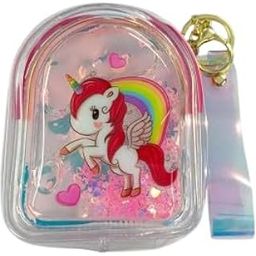Coin Pouch Keychain for Girls - Cute Fancy Zipper Purse| Small Wallet |Best Return Gift Set | Birthday Return Gifts Multicolor Rainbow Effect Keychain Pack of(1)-image-53