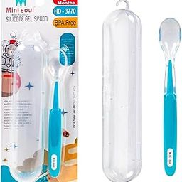 Cots and Cuddles 2pc Silicone Gel Spoon with Box for Baby Feeding | Non-Toxic BPA Free Food Grade Material | Spoon Self Feeding Spoon (Random Colour) (Silicone Spoon)-28