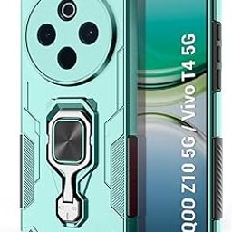 TheGiftKart Tough Armor Bumper Back Case Cover for iQOO Z10 5G / Vivo T4 5G | Ring Holder & Kickstand in-Built | 360 Degree Protection Back Case Cover for iQOO Z10 5G / Vivo T4 5G (PC & TPU, Green)-image-57