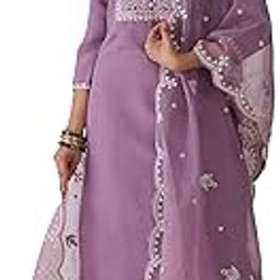 Women's Embroidered Silk Kurta Pant With Dupatta Set (Shtur7633)-picture-27