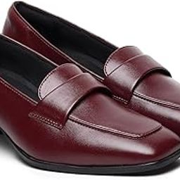 Bliss Heel 001 Slip-on Loafers for Women | Comfortable & Stylish Block Heeled | Fashion Moccasins with Footpharma Footbed | Perfect for Casual, Formal Shoe-image-85
