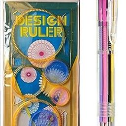 Royals Plastic Spirograph Designing Full Tool Set (Pack of 1 Full Set, Multicolor) Kids Drawing Tool Designing Tool Kit Art Set-image-70