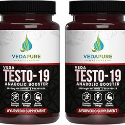 Vedapure Testo-19 Testosterone Booster Supplement | Energizing Blend of Ashwagandha, Safed Musli, Shatavari & Chota Gokhru | Helps Improve Muscle Strenght, Energy & Stamina | 60 Capsules/Bottle-16
