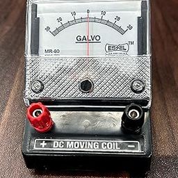 DT Science Meters MR-80 Desk Stand Analog 30-0-30 (20uA/Div) Moving Coil Galvanometer (Black) Potable Galvo Meter used in labs for experiments-2