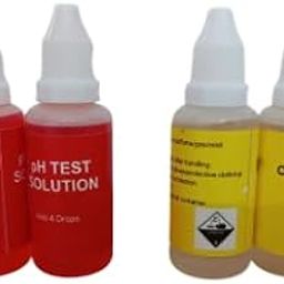 OCEANAPOOL Swimming Pool Test Kit REFILL PACK(30ML EACH X 2 SETS)- pH and Free Chlorine Water Test Solution-27